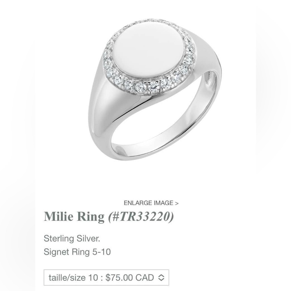 - Tocara New Retired Milie Ring Sterling Silver Diami Size 5
